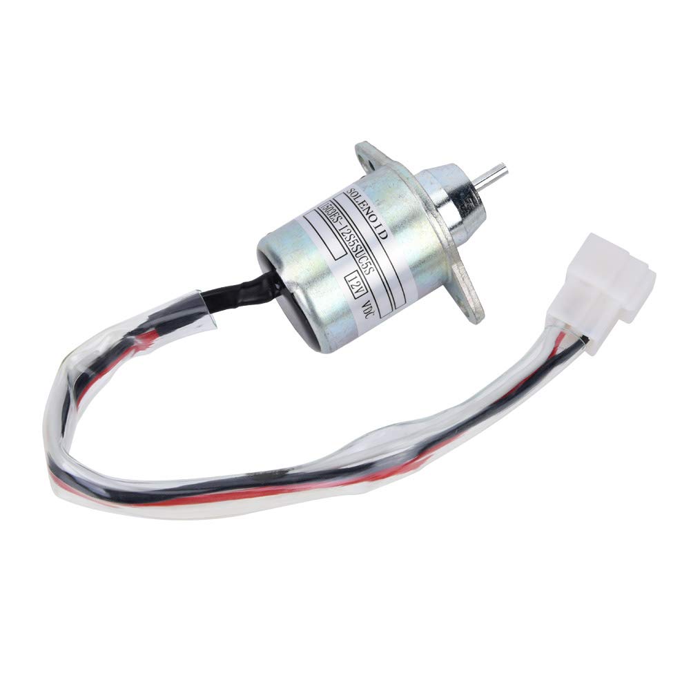 Elettrovalvola di Arresto del Carburante 12V Qualità Premium, Sostituzione Diretta Cavi Resistenti Alle Alte Temperature Proteggi il Motore da Danni, Accessori per Escavatore