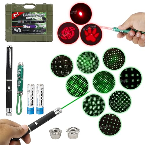 Image of Zest 4 Toyz Laser Light Presentation Pointer Dual Long-Range 5000m Beam Handheld Laser Suitable for Camping Pet Toy Disco Light Adjustable Heads with Carrying Case Battery Powered for Kids and Adults