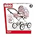 Produktbild BRIO 00300 - Puppenwagen Combi, Soft Pink mit Tropfenmuster