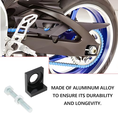 ECSiNG 2 Stück 15 Mm Lochdurchmesser Motorrad-Kettenspanner CNC-Spanner für Dirt-Motorrad-Motorräder 50 Cc 70 Cc 90 Cc 110 Cc 125 Cc Schwarz