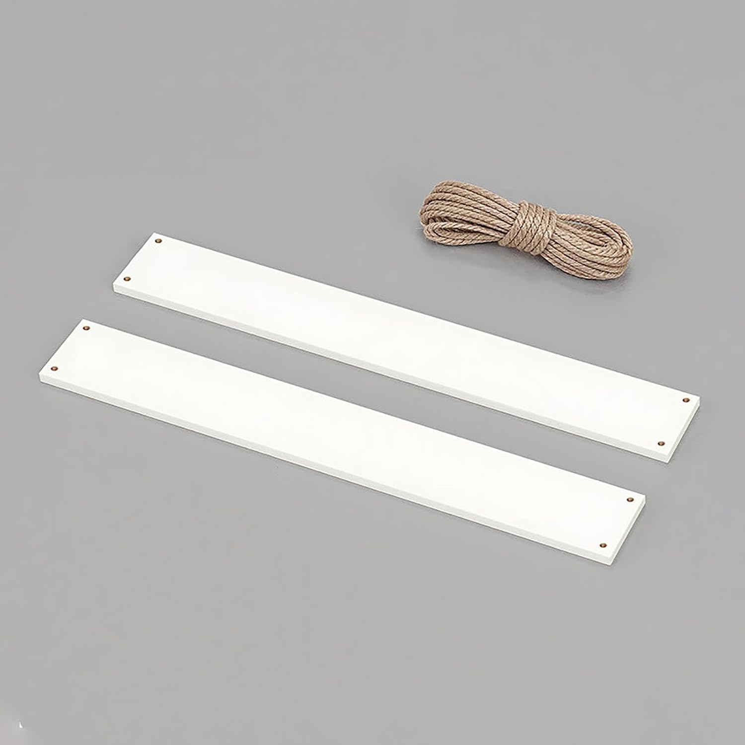 Balcony Railing Plant Shelf No Drill Adjustable Rope Wood Tier Hanging Rack