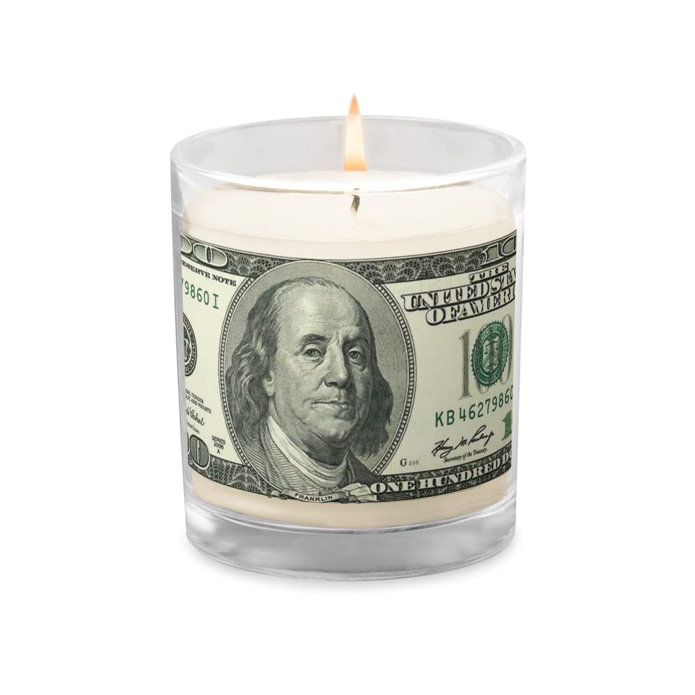 Cash Money Candle-Money Candle Funny Real Money Design- Unscented Natural Aroma Pleasant