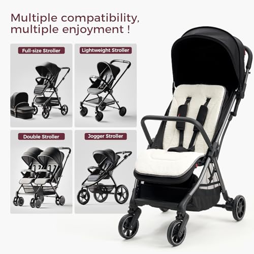 image for Momcozy Reversible Stroller Cushion | Universal Breathable Stroller Li