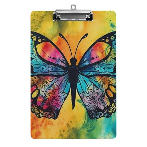 Porte-bloc papillon haut de gamme en acrylique transparent au format A4 standard
