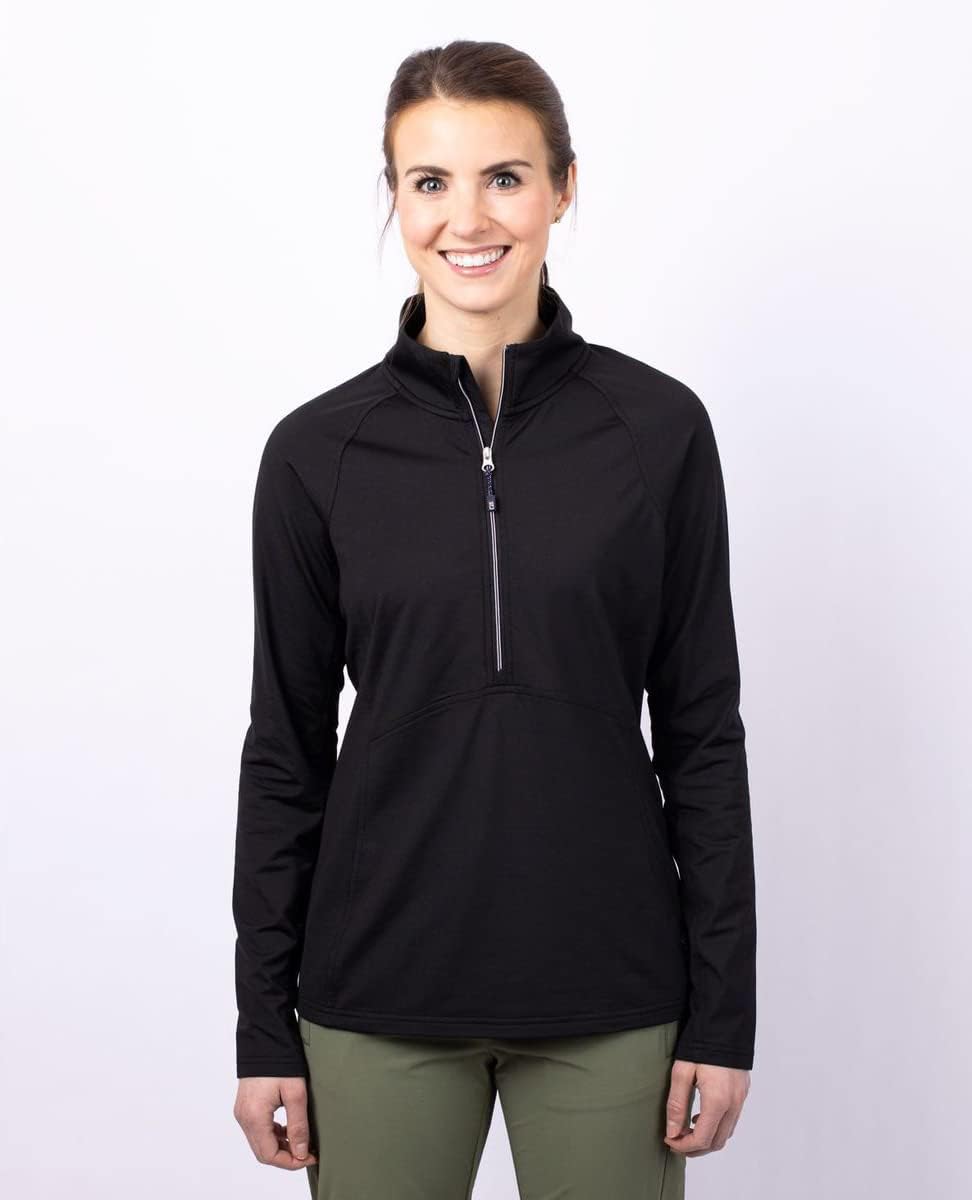 Cutter & Buck Womens Long Sleeve Adapt Eco Knit Half Zip Pullover - Image 3