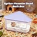 MUYG Hamster Toilet Sand Bath Box,Small Animal Bathroom & Digging Room Hamster Sand Bath Container Acrylic Critter's Sand Bath Shower Room Dwarf Syrian Rat Hideaway Gerbil, SyrianHamster,Guinea Pigs