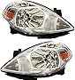 Evan-Fischer Headlight Set Compatible with 2007-2012 Nissan Versa Left Driver and Right Passenger Side Halogen With bulb(s)