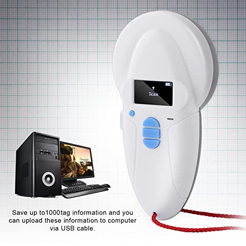 Scanner De Microchip Para Animais De Estimação, Leitor De Microchip RFID EMID Recarregável, Compatív