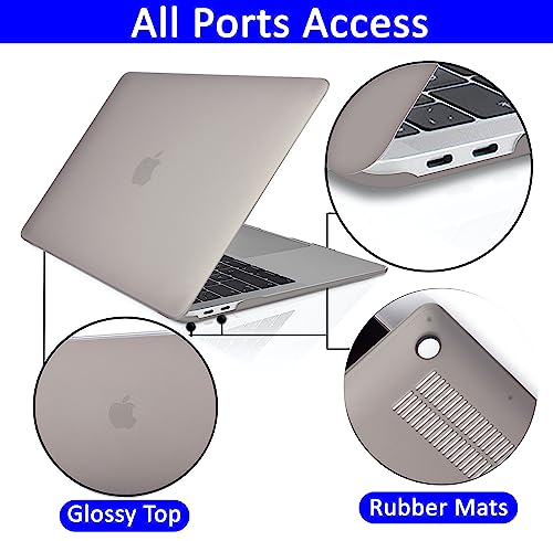 Image of Case Compatible with MacBook Pro 14 inch Case 2026 2025 2024-2021 M5 M4 M3 M2 M1 A3434 A3112 A3185 A3401 A2918 A2992 A2779 A2442Plastic Hard Shell Cover Case, Grey