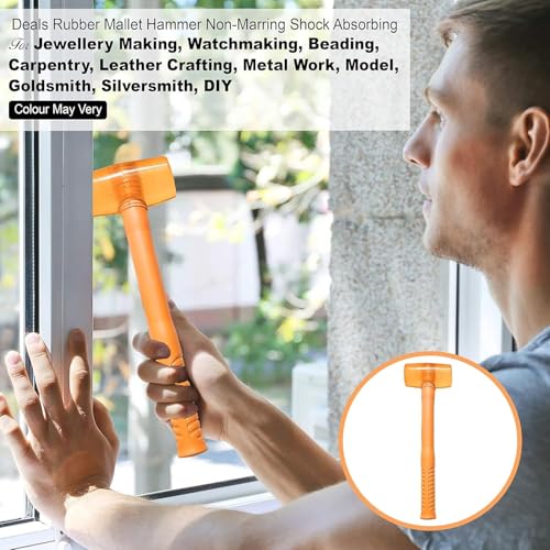 Image of Rubber Mallet, Tile Installation Hammer, Multi-purpose Tool for Flooring, Masonry, Woodwork, Tiles Fitting