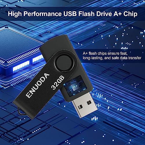 Enuoda 32Gb Usb Flash Drive 4 Pack Usb Drives 32Gb Thumb Drive Jump Drive For Data Storage And Backup (4 Colors: Black Red Yellow Blue) #TOP5