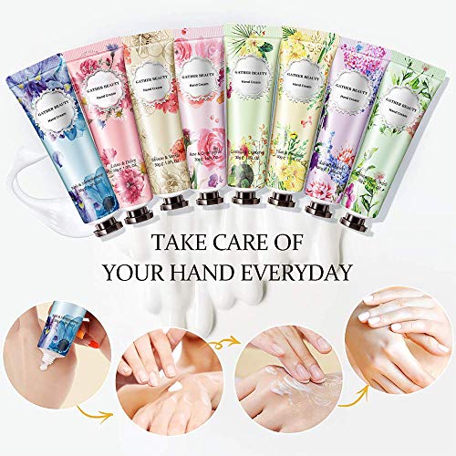 Qungco 18 Pack Hand Cream For Dry Cracked Hands,Natural Plant Fragrance Hand Lotion Moisturizing Hand Care Cream Stocking Stuffers Gift Set Travel Gift Set Hand Lotion With Shea Butter And Aloe #TOP3