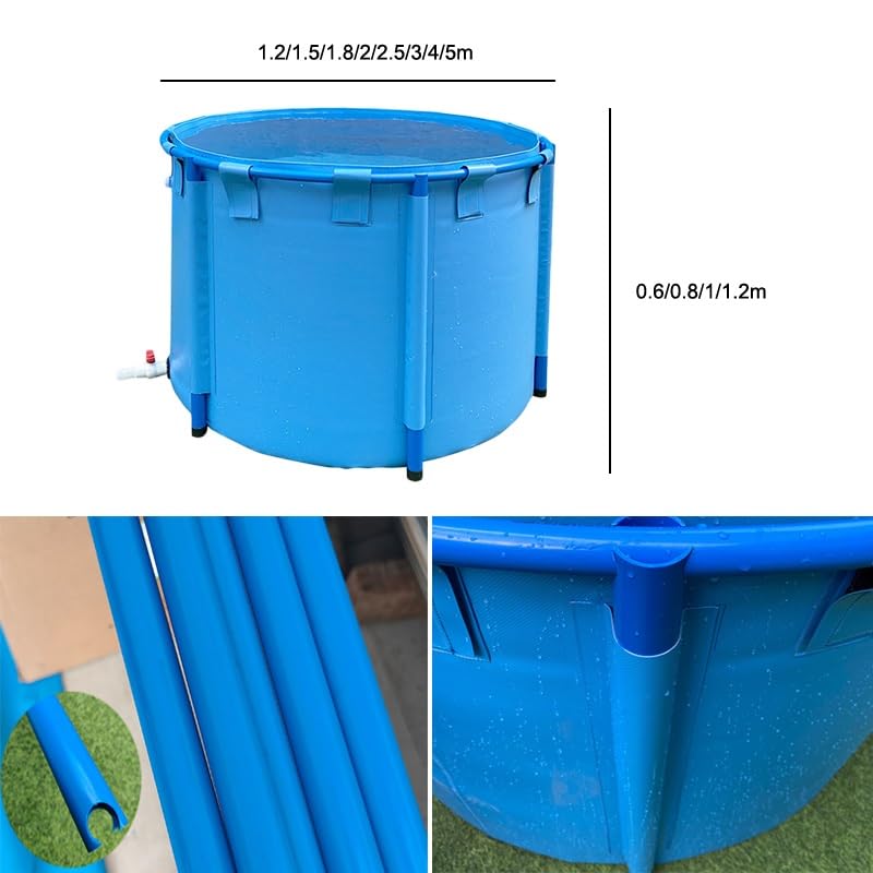Réservoir d'eau circulaire hors sol en PVC pour l'irrigation du jardin