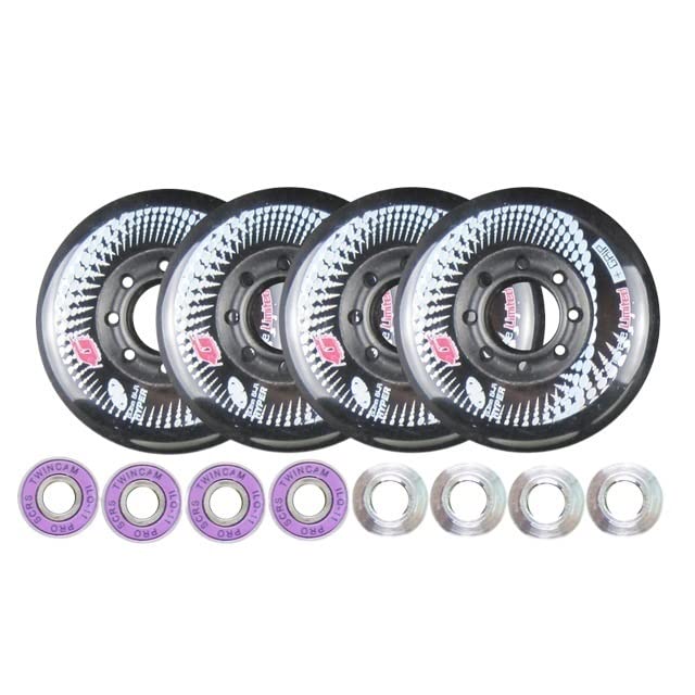 Luminous Skateboard Wheels Ruedas de Patines en línea de 8 Piezas, rodamientos de 84A y 80mm, neumáticos de Rodillos deslizantes for Patinaje