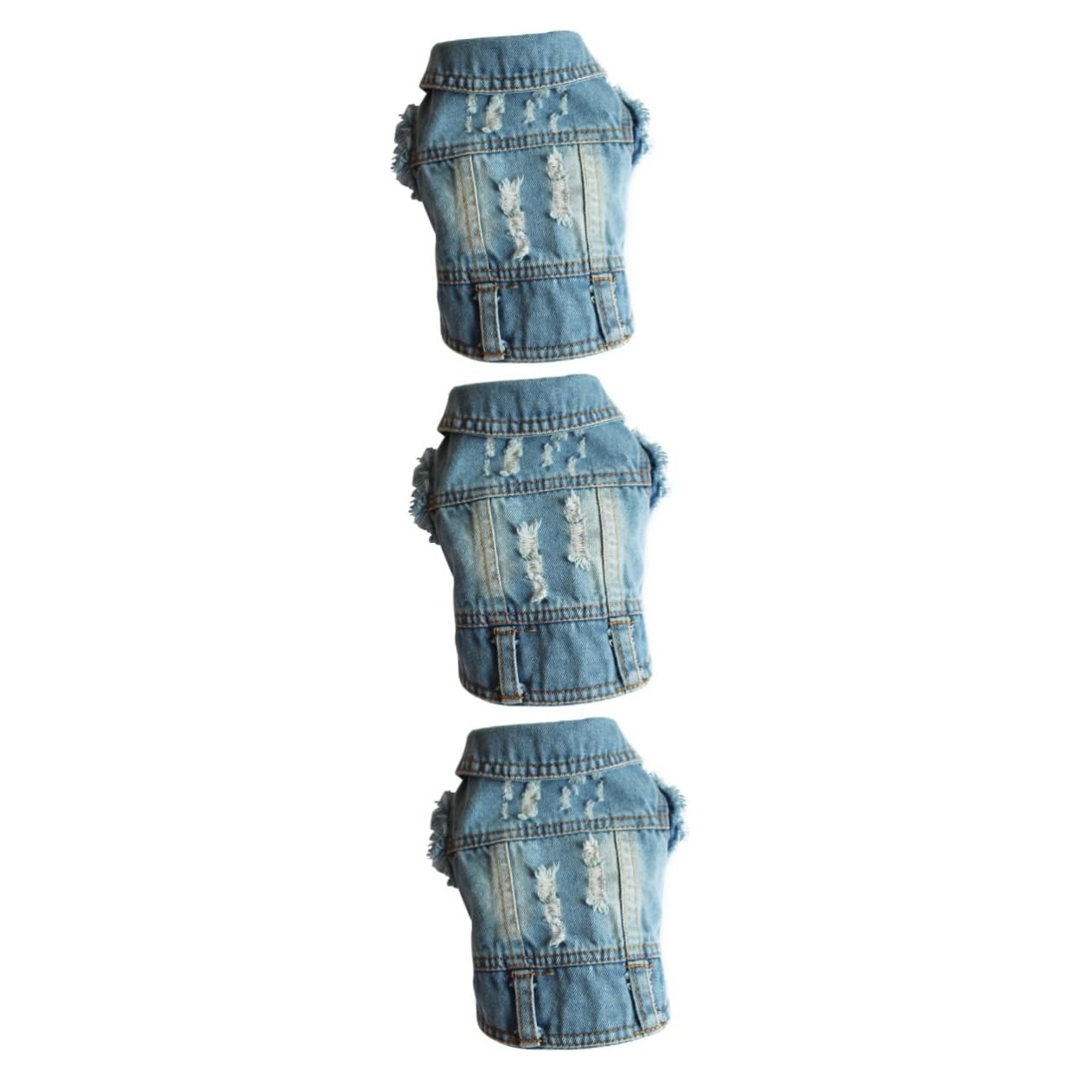BESPORTBLE 3 Pz gilet di jeans vestiti per cani abbigliamento per animali domestici vestito invernale canotta giacca per cani da compagnia giubbotti per cani in denim animale domestico Veste