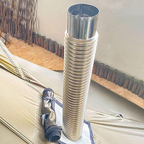 AMLESO Curva de duto de chaminé de fogão de cotovelo de 90°, combustão corrugada de aço inoxidável p