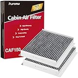 Puroma 2 Pack Cabin Air Filter with Activated Charcoal Layer, Replacement for CF12150, 6081C,
