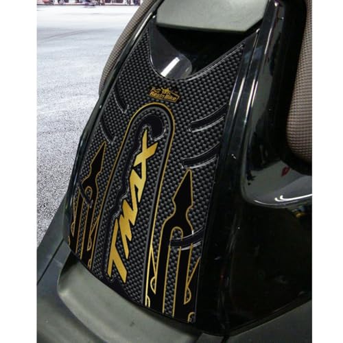 Resin Bike Autocollants Scooter Compatibles avec Yamaha Tmax 500 T-Max 530 2008-2016. Protection Trappe Réservoir et Tunnel Central Anti-Rayures et Anti-Chocs. Autocollants 3D Effet Carbone et Or