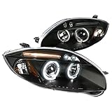 Spec-D Tuning 2LHP-ELP06JM-TM Mitsubishi Eclipse Dual Halo Led Black Projector Head Lights