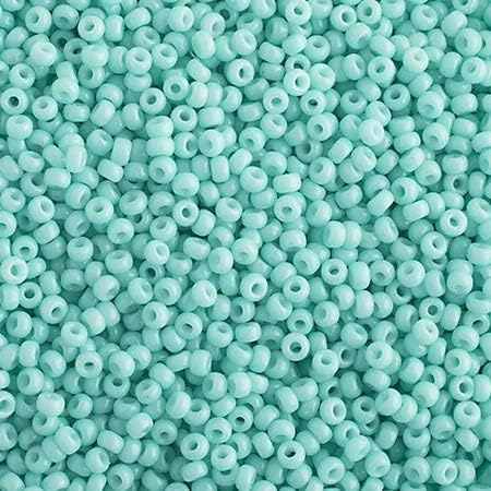 Miyuki Seed Bead 15/0 APX.22g - Aquamarine Opaque Duracoat Japanese Glass Seed Beads