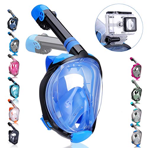 QingSong Full Face Snorkel Mask with Newest Breathing System, Give You A Natural