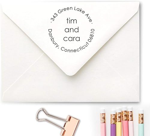 Miniatura 4 de Sello de mano europeo clásico personalizado con almohadilla de tinta metálica  Sello de mano europeo de roble macizo  Diseño 3