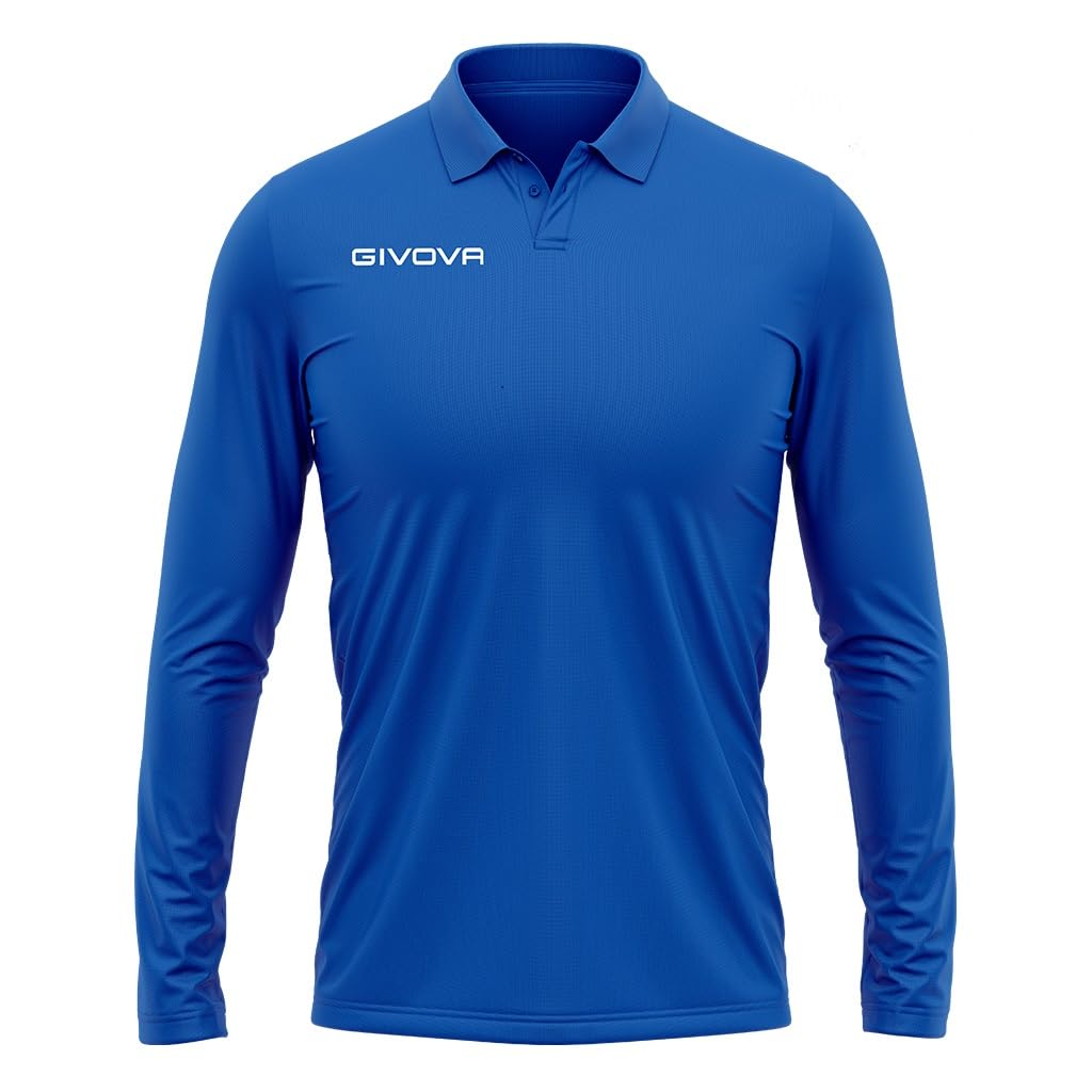 Givova POLO COTONE PIQUET WINTER AZZURRO Tg. L