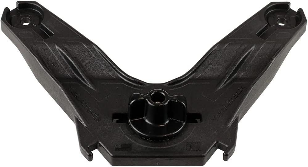 YakAttack DoubleHeader Track Mount | Dual Accessory Mount for Kayak Gear | LockNLoad Compatible | Offset Paddle Holder & Rod Holder Base | Made in USA