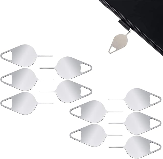 MMOBIEL 10 Pcs SIM Card Removal Tool SIM Ejector Pin Compatible with all Samsung S21, S20, S10, S9, S8 A and M Series etc.