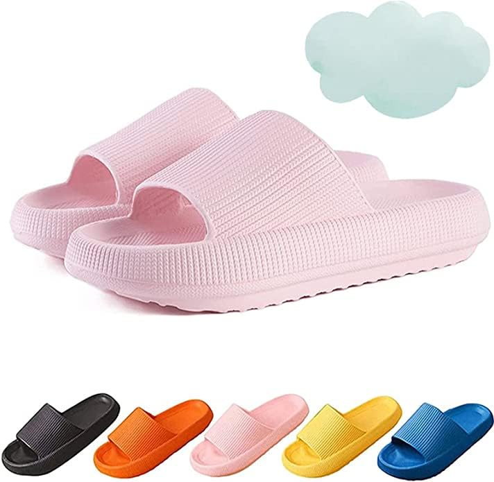 Cozislides Original - Pantuflas acogedoras con diseño de nubes originales, súper suaves, antideslizantes, unisex, suela gruesa de EVA, de secado rápido (44/45 EU, rosa), rosa, 44/45 EU