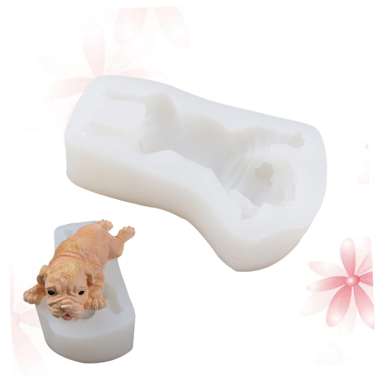 LABRIMP Moule Silicone Forme de Shar Pei Anglais pour Gâteau Outil de Décoration de Gâteau Fondant Transparent