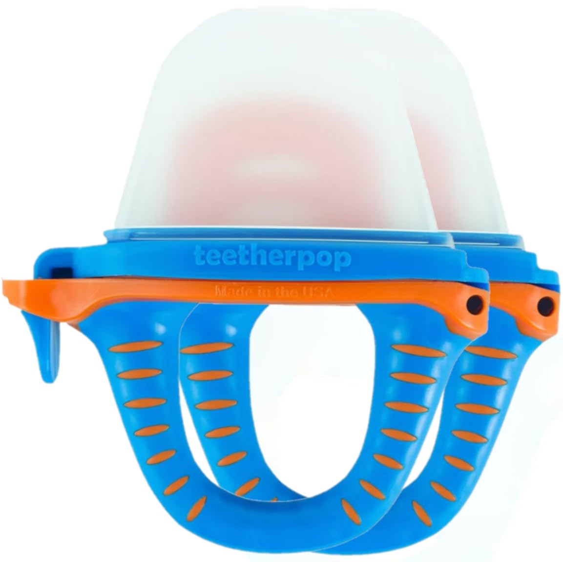 Teetherpop Fillable Freezable Baby Feeder – Spill-Proof Design for Infant Weaning – Perfect for Breastmilk Storage, Smoothies, Purees, or Fruit – Baby Feeding Essentials (BlueOrange)