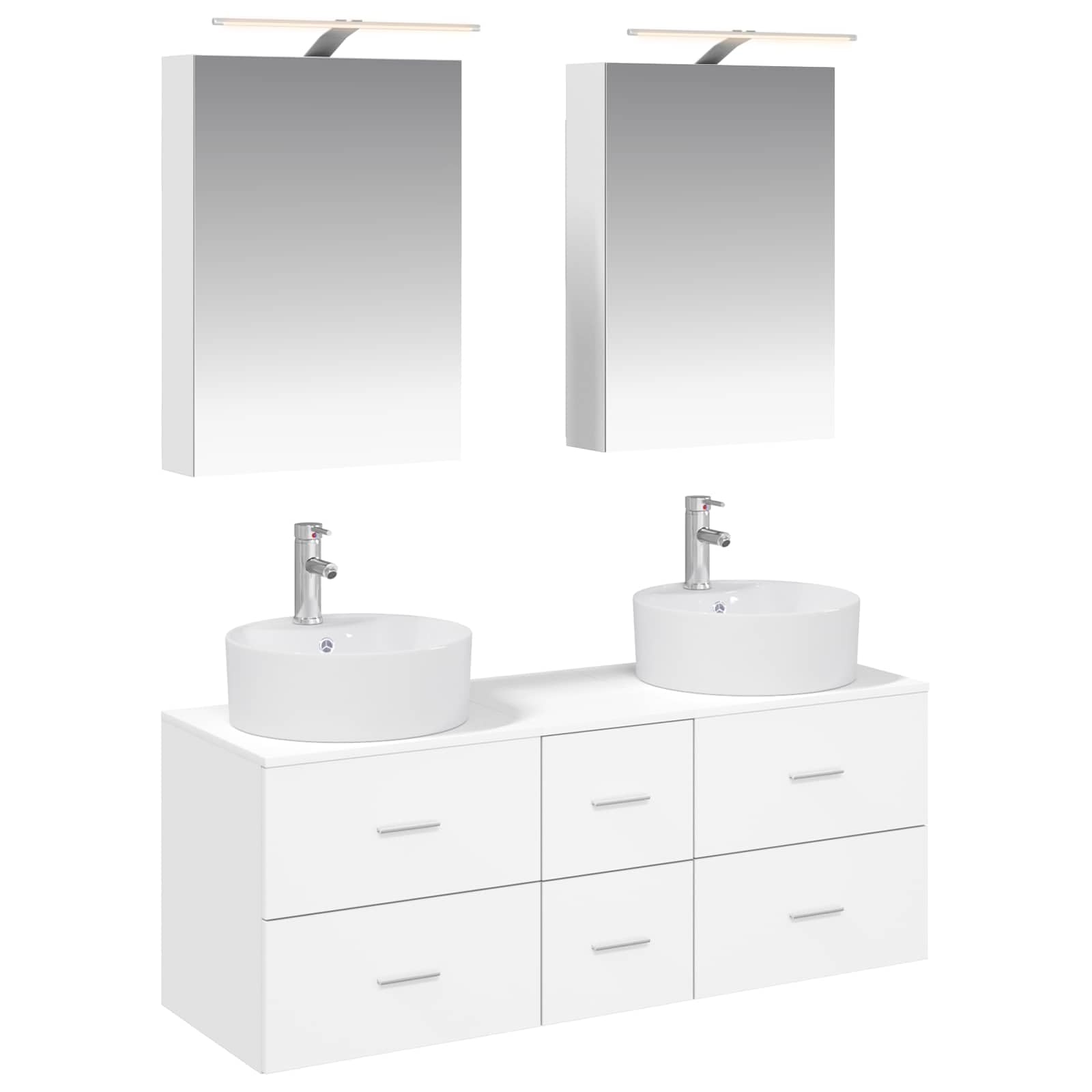 Set di mobili da bagno 5 pezzi bianco L3406911