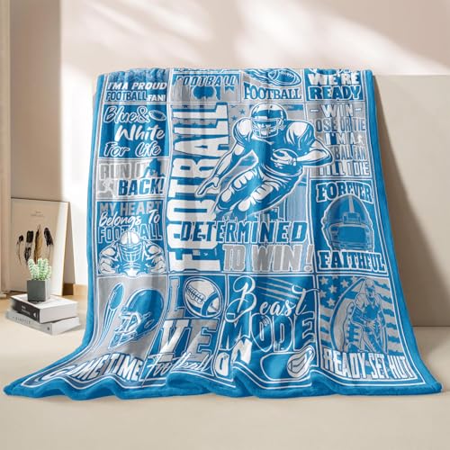 DKEAQZ Football Gifts Blanket Gifts for Team Lovers Football Flannel Blanket for Men Women Throw Blanket for Couch 60x50