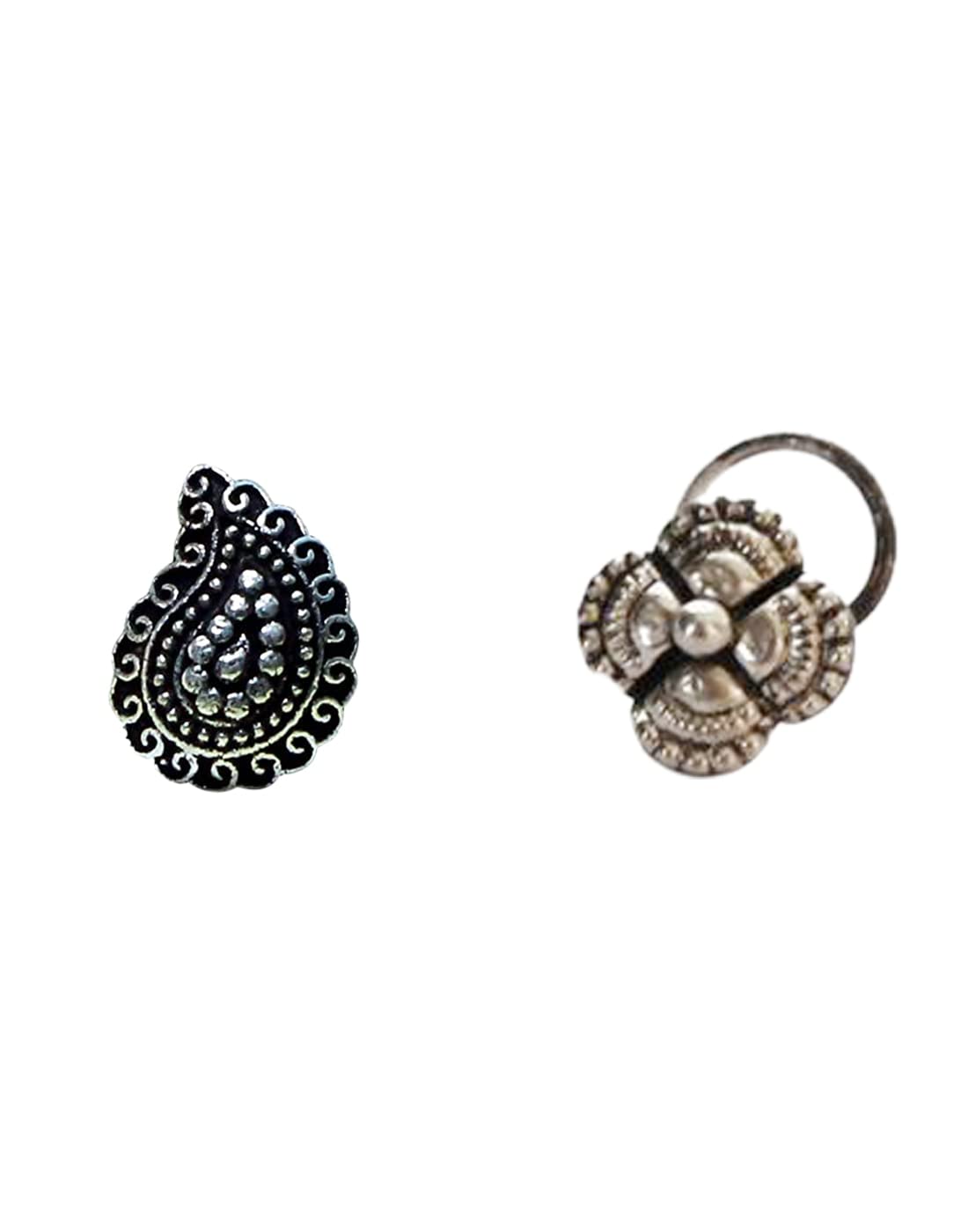 See full amazon price history chart for abhooshan Silver Alloy Combo Set of 2 Designer Oxidized Nose Pin Stud for Women and Girls. Piercing required (Trendy I) abhooshan Silver Alloy Combo Set of 2 Designer Oxidized Nose Pin Stud for Women and Girls. Piercing required (Trendy I) (B09V1CPTDG) Amazon Price History, Amazon Price Tracker