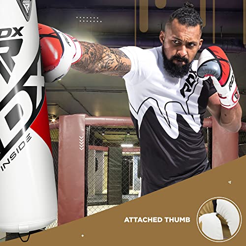 Image of RDX Boxing Gloves EGO, Sparring Muay Thai Kickboxing MMA Heavy Training Mitts, Maya Hide Leather, Ventilated, Long Support, Punching Bag Workout Pads, Men Women Adult 8 10 12 14 16 oz