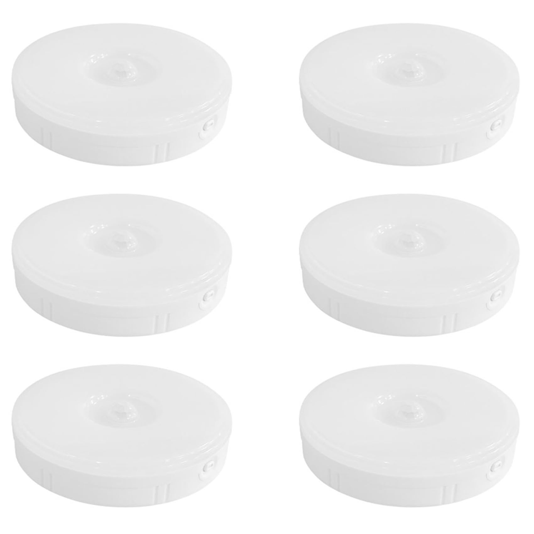 Vjsujehgy 6X PIR Motion Sensor LED Night Light USB Rechargeable Dimmable Night Lamp for Cabinet Light Wireless Closet Light -White