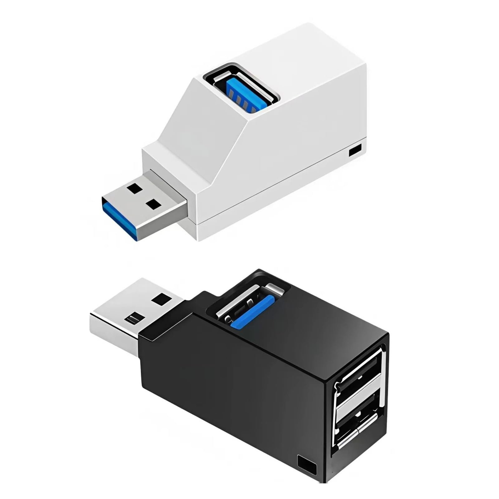 3-portowy USB 3.0 Hub Adapter Plug and Play do laptopa PC Mac (czarny 1 szt.)
