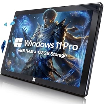 Fusion5 Tablet PC Windows 11 Professional FWIN232 Plus N2 Ultra Slim Windows 11 de 10 polegadas – 8 GB de RAM, 128 GB de armazenamento, USB 3.0, micro HDMI, tela IPS HD, câmeras de 5 MP e 2 MP