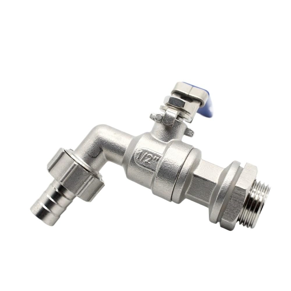 1 pz BSP maschio a portagomma 304 valvola a sfera in acciaio inox rubinetto dell'acqua rubinetto casa giardino esterno antigelo(DN25 1 BSP)