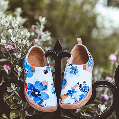 Image of UIN Women's Artistic Slip-On Shoes Vibrant Floral Casual Loafers Lightweight Comfortable Travel Footwear