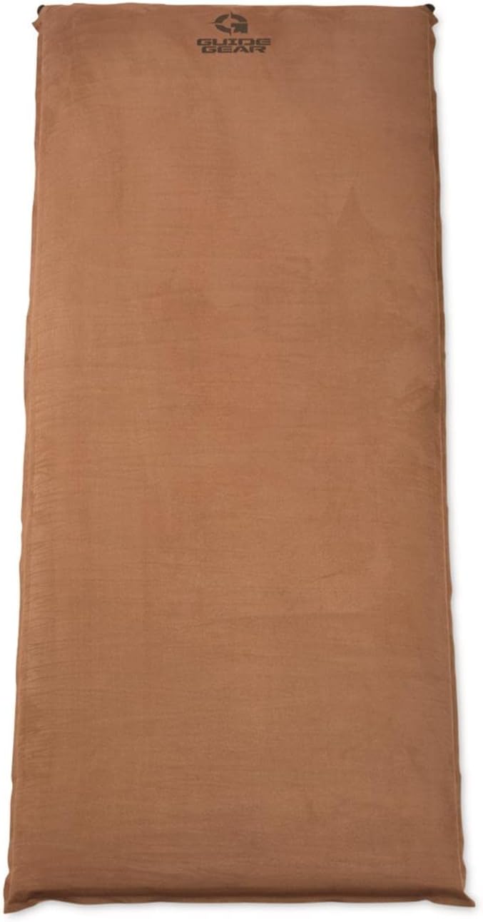 Guide Gear Self Inflating Sleeping Pad Single, 3-inch Foam Padding, Portable, Camping, Backpacking, Hunting, Tent Accessories Tan Single