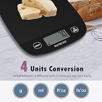 NUTRI FIT Food Scale Kitchen Scales Digital Weight Grams & Ounces Black — image 4