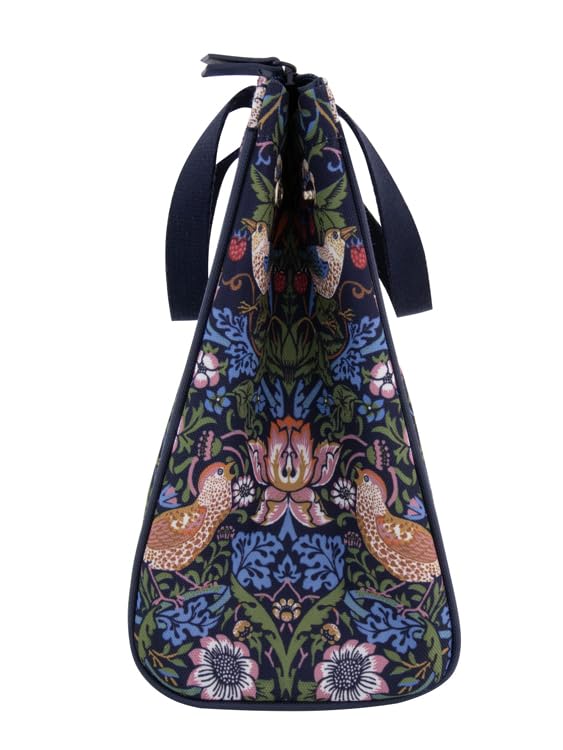 William Morris Strawberry Thief Insulated Lunch Bag, Height Approx 24cm Width 23cm from Portico Designs, Multicolour - Image 3