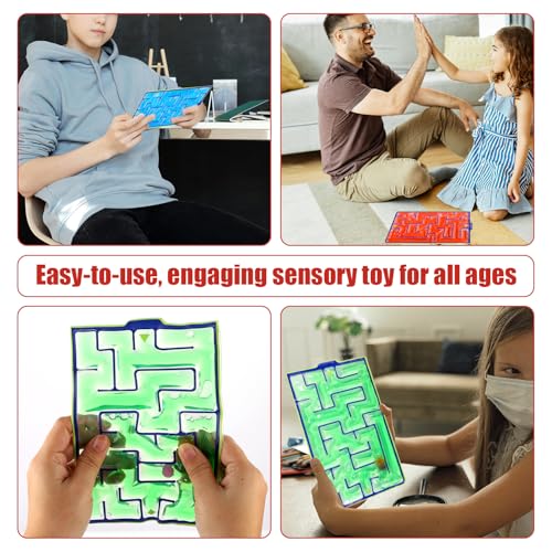 3 Stück Sensorisches Labyrinth-Zappeln, Quetschspielzeug Sensorische Bretter Beruhigungsspielzeug für Erwachsene Kinder Gegen Autismus Stress Schule Klassenzimmer Zuhause