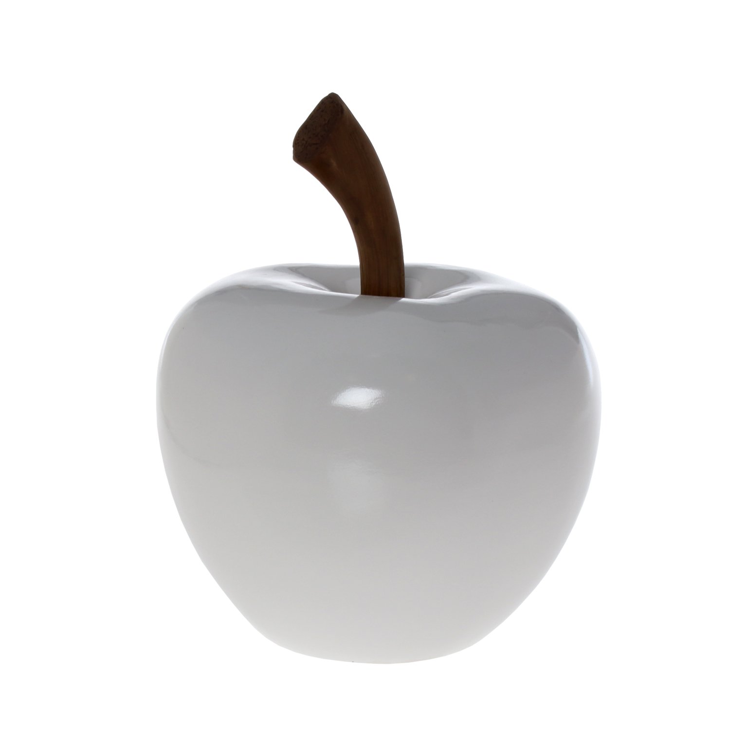 Pomme en céramique blanche DRW 30x40 cm objet décoration intérieur