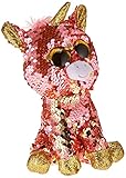 Ty – Flippables – Peluche de Lentejuelas Brillantes Sunset la Unicornio, TY36670, Rosa, 15 cm