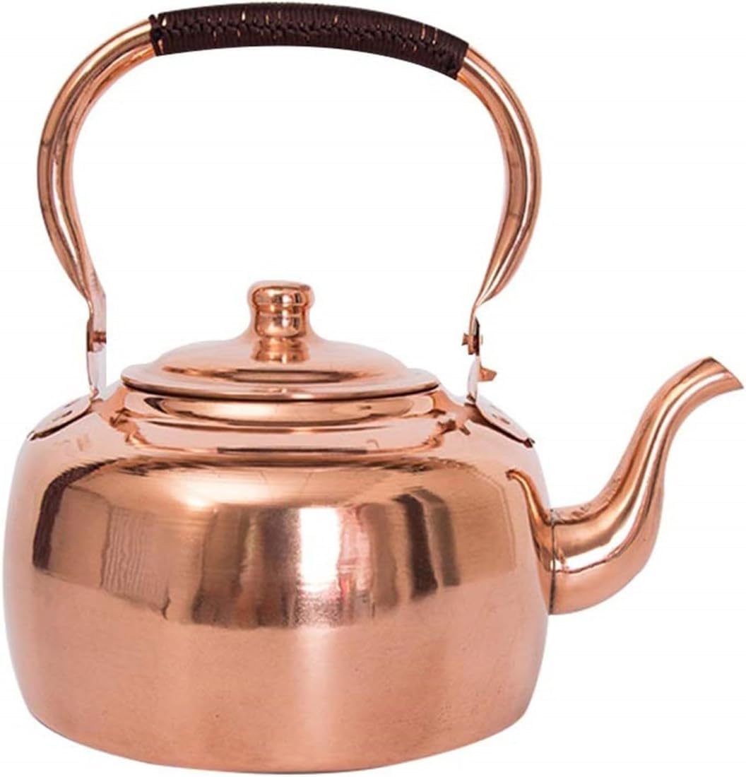 Bouilloire à thé pour camping et cuisinière à gaz avec poignée rétro ergonomique isolante