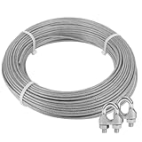 MAHIONG Tendedero Resistente de 100 m, Cuerda de Metal Resistente a la Intemperie para Exteriores