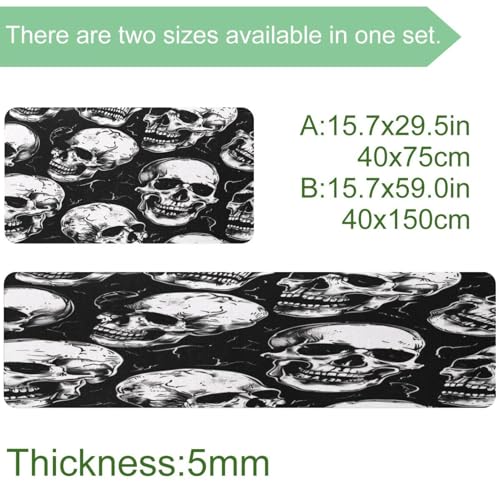 Alfombrillas de cocina VAPOKF calaveras brillantes con tejido absorbente lavable 4